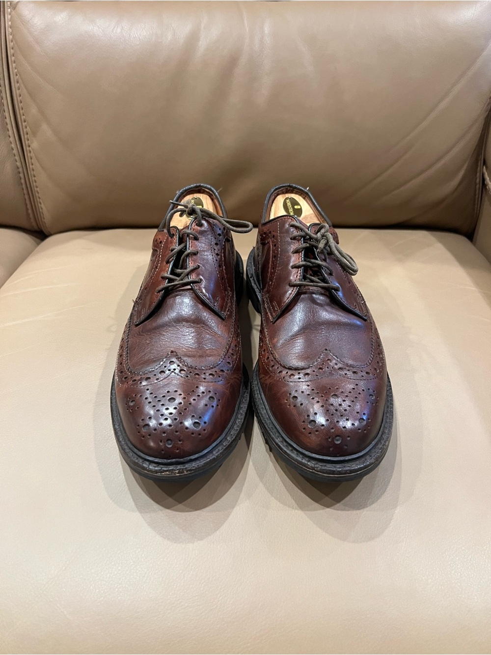 Allen Edmonds Brown Leather Wingtip Brogue Oxfords